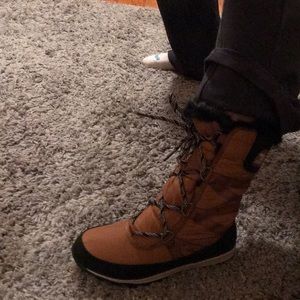 sorel whitney tall lace 2 black